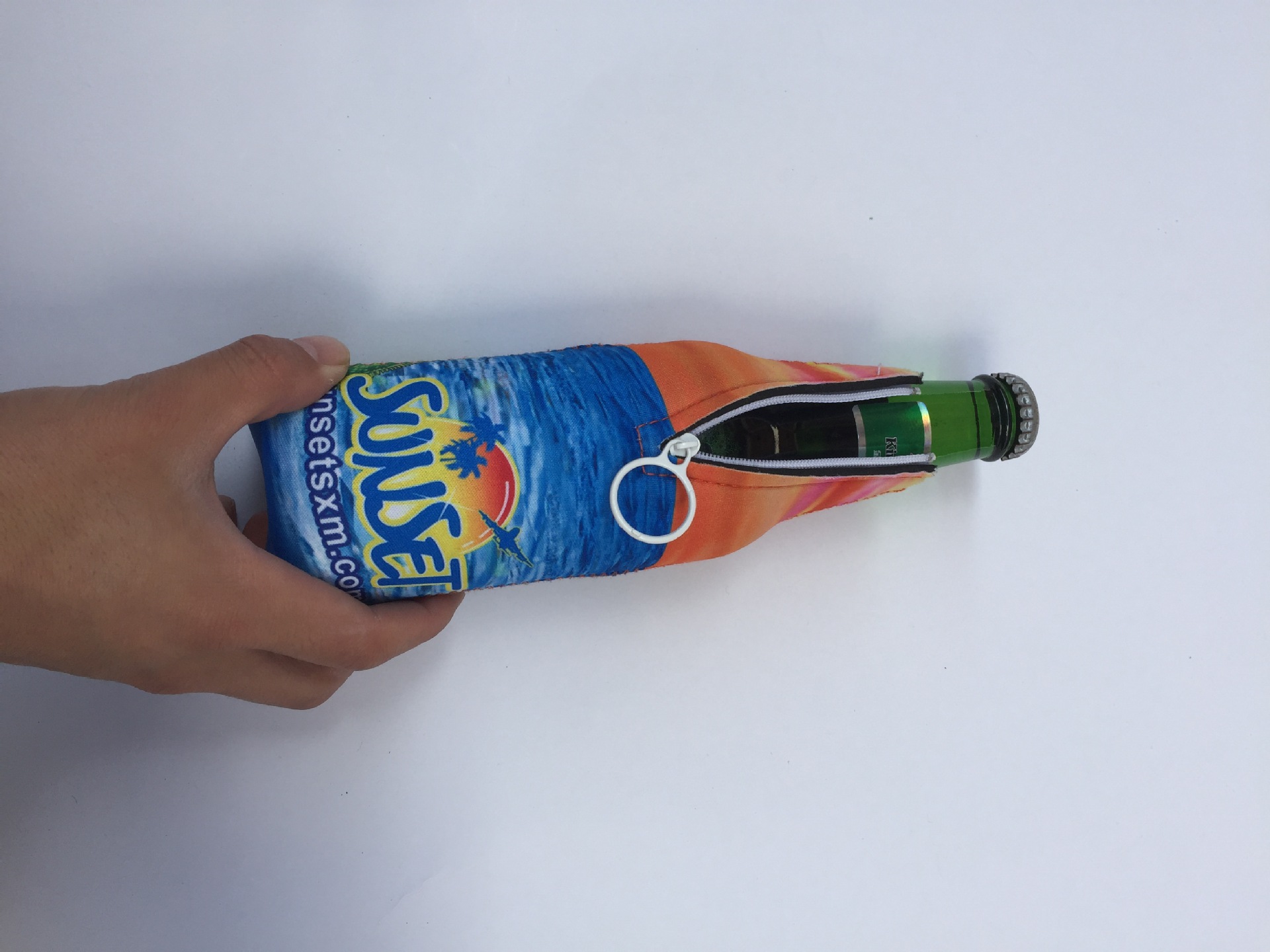 Custom make Beer Bottle Coolers with Zipper Premium Neoprene Insulators